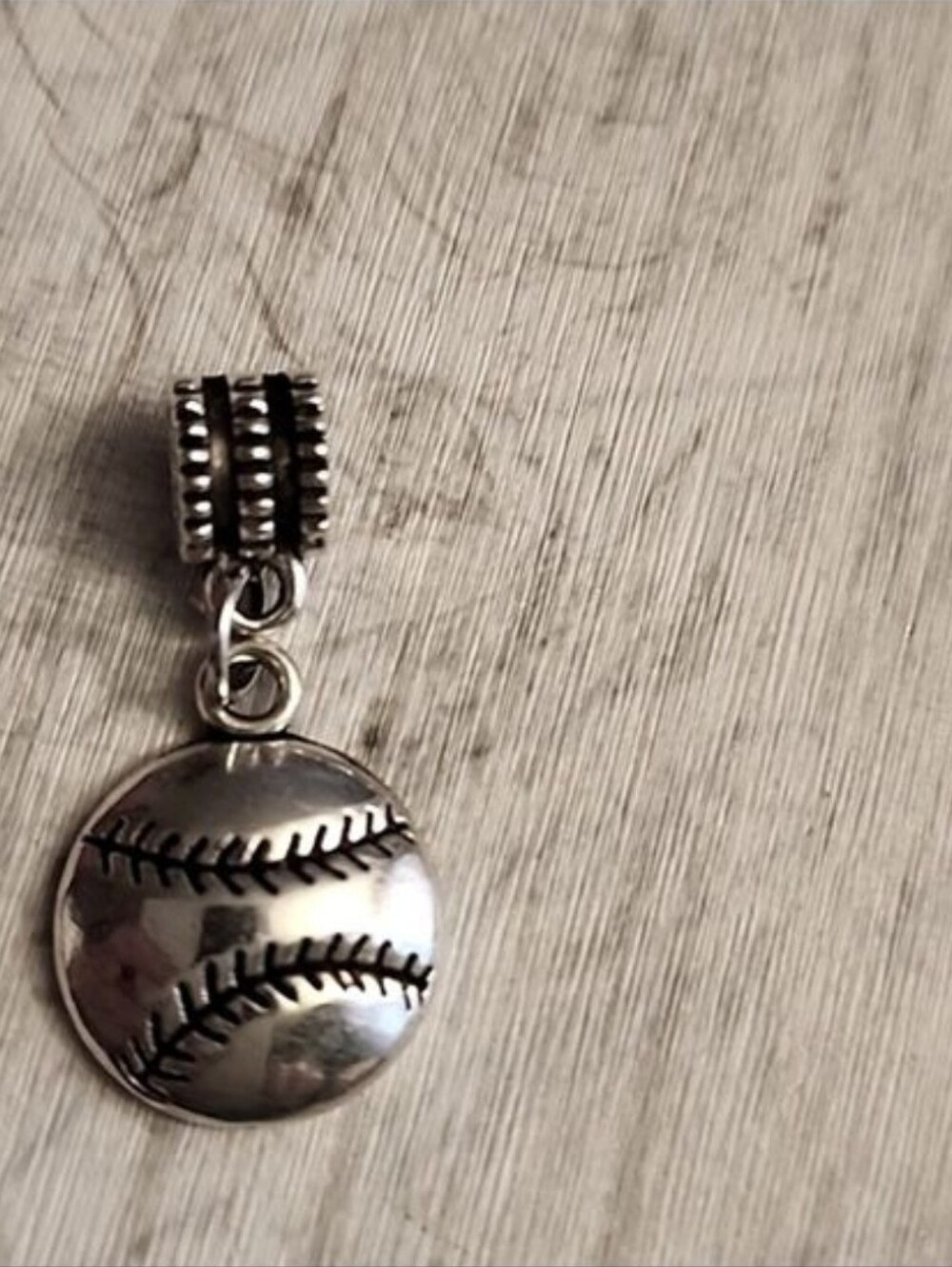 BASEBALL Charm Fits pandora  Systems
